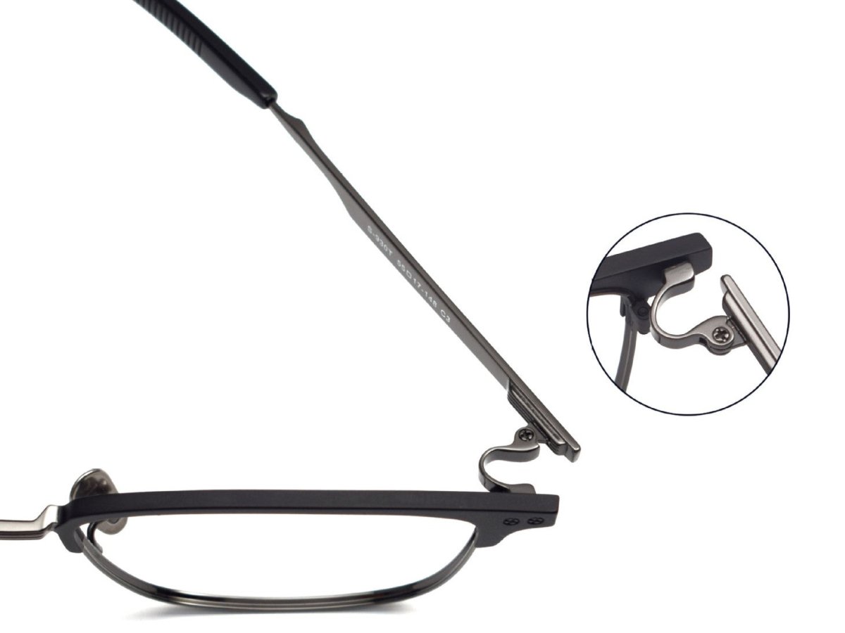 999.9 - Inspired Pure Titanium Browline Full Frame Glasses for Business Optical Eyewear – S - 930T - HP eyeglasses