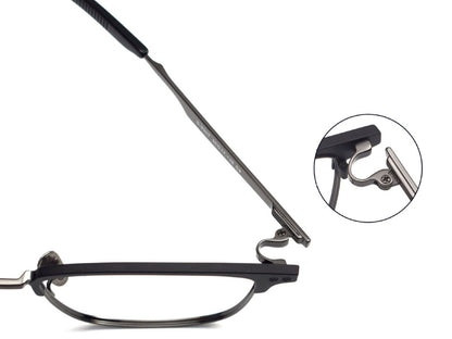 999.9 - Inspired Pure Titanium Browline Full Frame Glasses for Business Optical Eyewear – S - 930T - HP eyeglasses