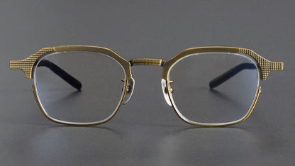 999.9 Style S - 04T Titanium Browline Eyeglasses | Japanese Full - Rim Square Frame for Men | Pure Titanium Lightweight Optical Glasses for High Prescription - HP eyeglasses