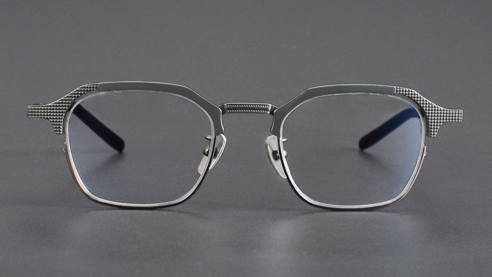 999.9 Style S - 04T Titanium Browline Eyeglasses | Japanese Full - Rim Square Frame for Men | Pure Titanium Lightweight Optical Glasses for High Prescription - HP eyeglasses
