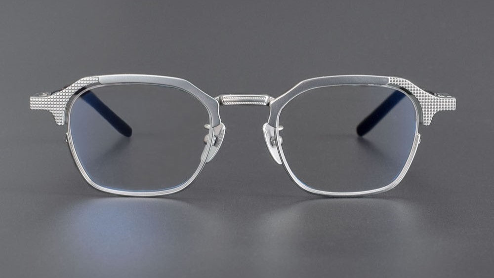 999.9 Style S - 04T Titanium Browline Eyeglasses | Japanese Full - Rim Square Frame for Men | Pure Titanium Lightweight Optical Glasses for High Prescription - HP eyeglasses