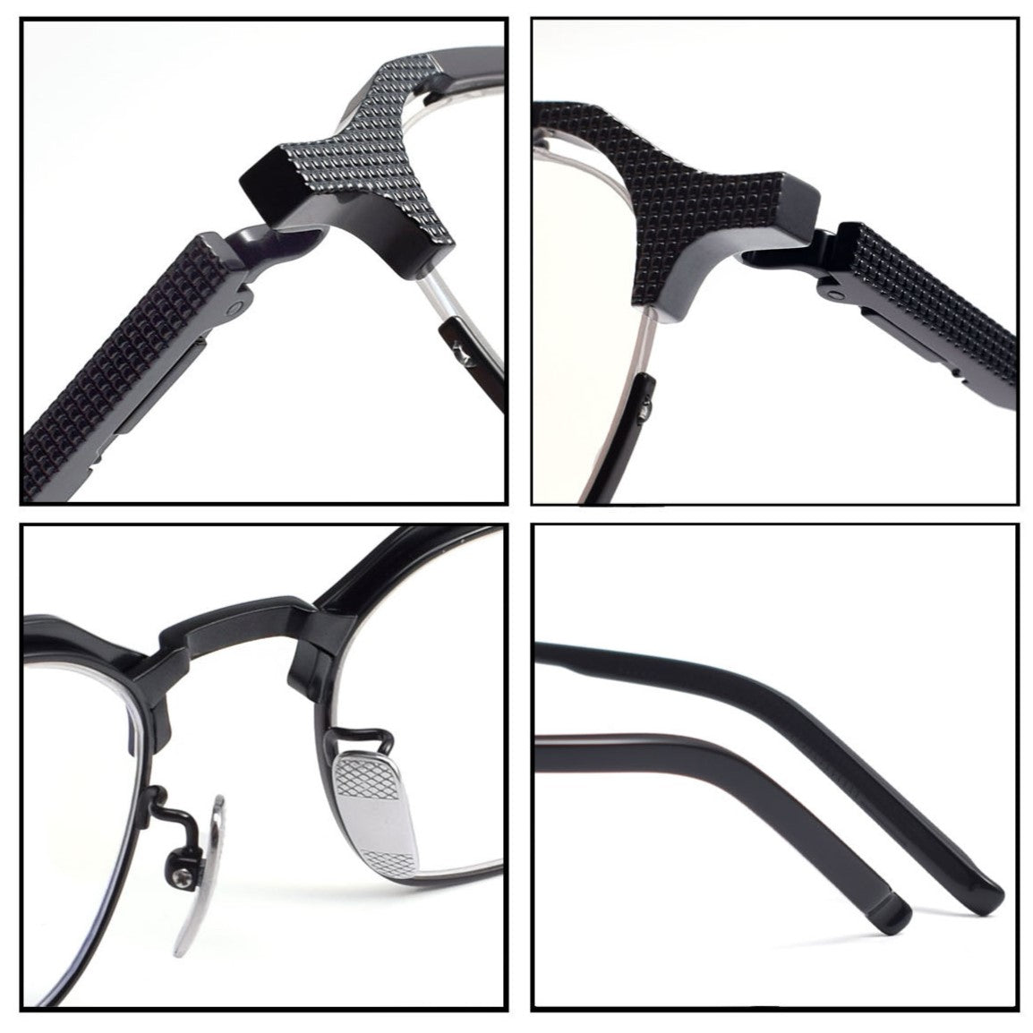 999.9 Style S - 04T Titanium Browline Eyeglasses | Japanese Full - Rim Square Frame for Men | Pure Titanium Lightweight Optical Glasses for High Prescription - HP eyeglasses