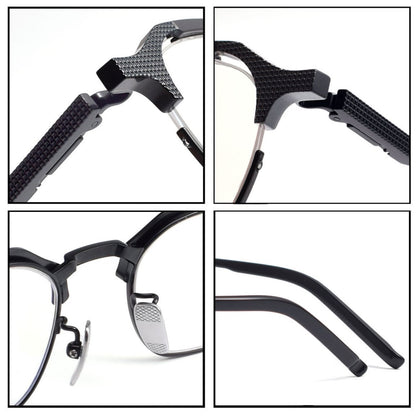 999.9 Style S - 04T Titanium Browline Eyeglasses | Japanese Full - Rim Square Frame for Men | Pure Titanium Lightweight Optical Glasses for High Prescription - HP eyeglasses