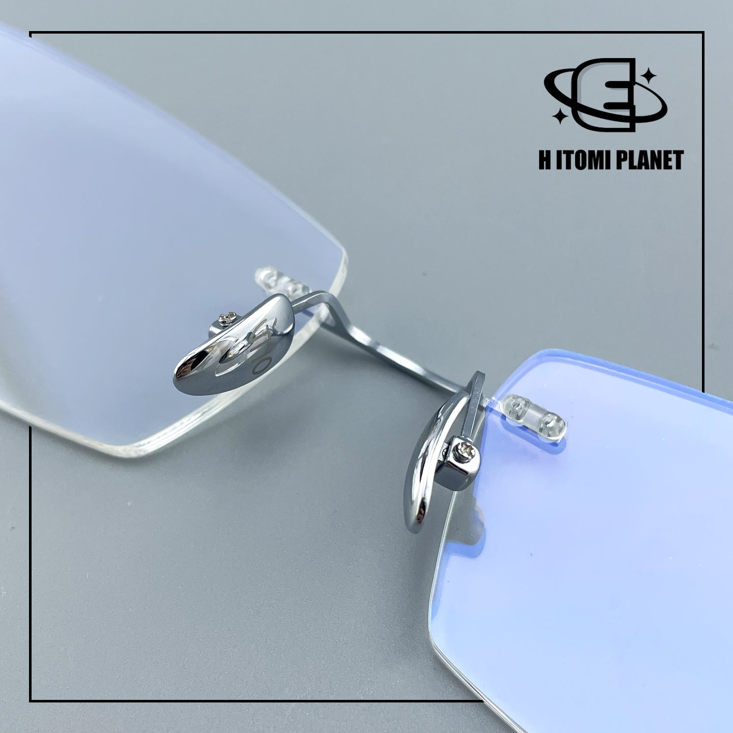Pure Titanium Rimless Glasses for Men & Women | Ultra-Light Business Prescription Eyeglasses EO-6001