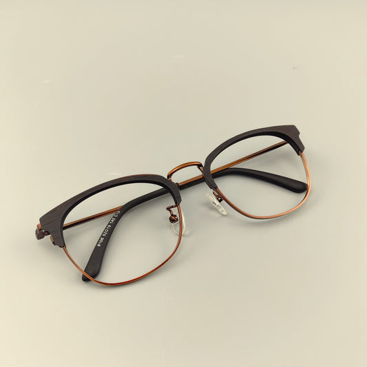 Wooden & Pure Titanium Browline Eyeglasses EO-8106