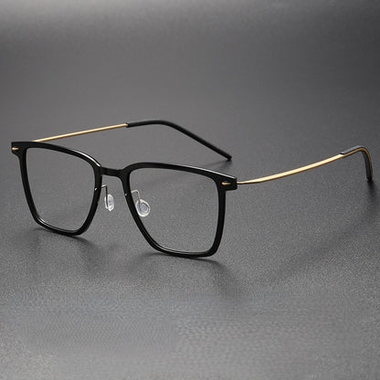 Ultra-Light Square Titanium Eyeglasses – Lindberg Inspired Minimalist Design | Model 6554HS