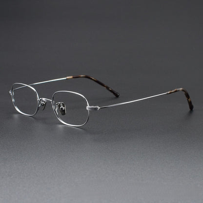 Japanese Small Square Titanium Glasses | Ultra Lightweight 48mm Prescription Eyeglasses for Small Faces GWS503