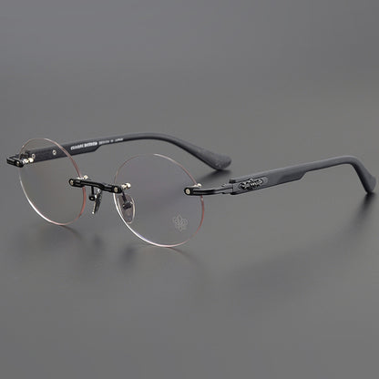 Chrome Hearts-Inspired Deep II rimless square glasses | Japanese Craftsmanship Pure Titanium Square Frames