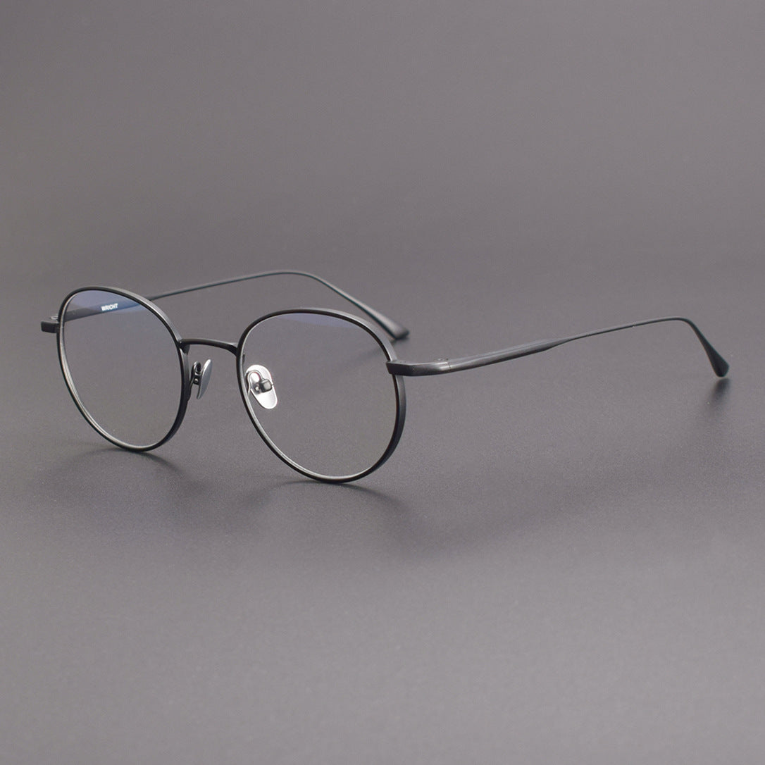 Japanese Designer Round Titanium Glasses | Vintage 48mm Lightweight Prescription Eyeglasses for Men & Women ZY-WRICHT