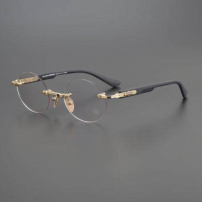Chrome Hearts-Inspired Deep II rimless square glasses | Japanese Craftsmanship Pure Titanium Square Frames