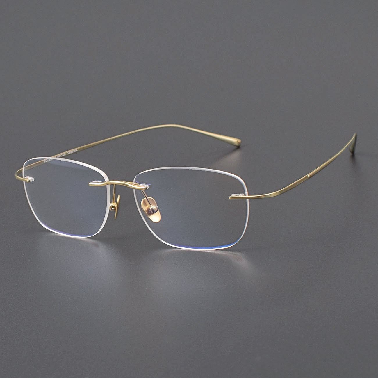 Luxury Pure Titanium Rimless Glasses | Screwless Ultra-Light Gold Optical Frame for Men & Women XW1817