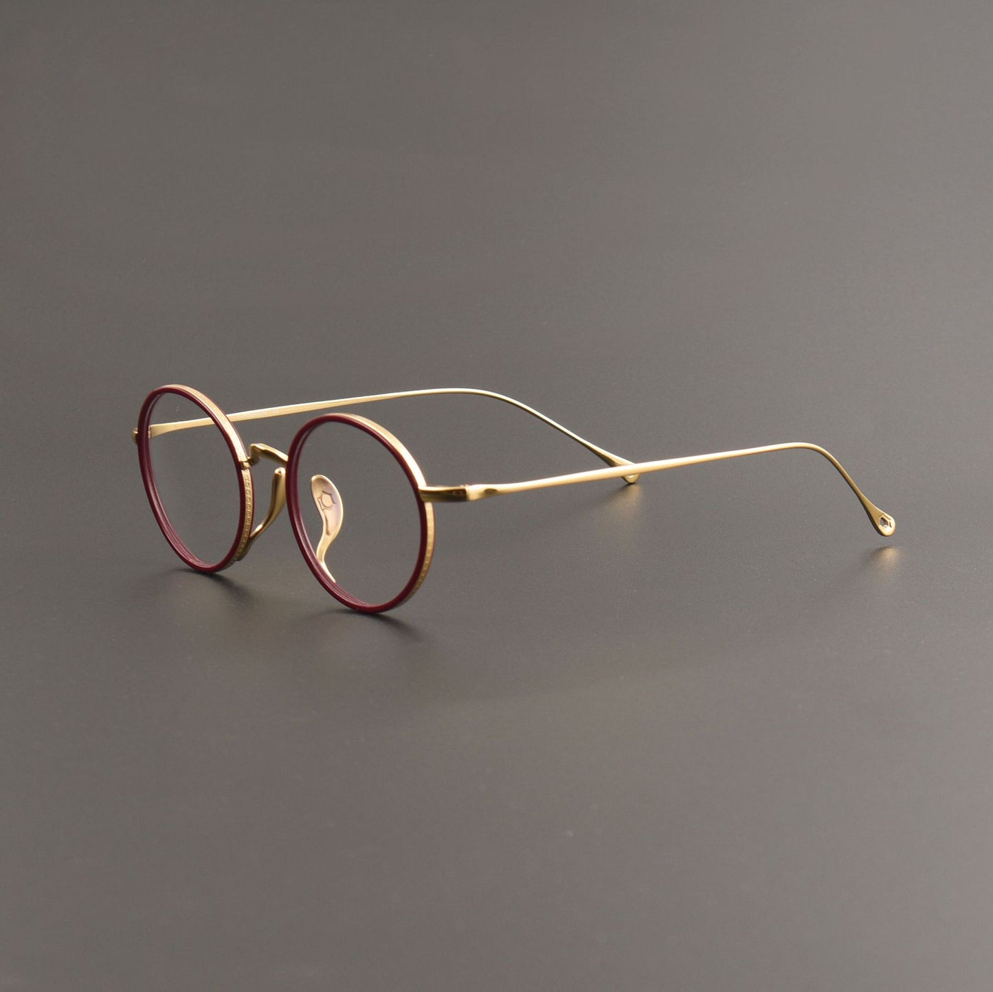 KameManNen Style KMN7307 Round Titanium Eyeglasses | Japanese Retro Small Round Glasses Frame for Men & Women | Lightweight Full Rim Pure Titanium Optical Frame