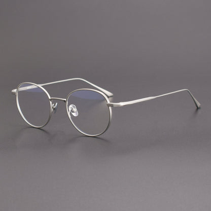 Japanese Designer Round Titanium Glasses | Vintage 48mm Lightweight Prescription Eyeglasses for Men & Women ZY-WRICHT