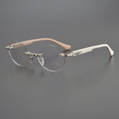 Chrome Hearts-Inspired Deep II rimless square glasses | Japanese Craftsmanship Pure Titanium Square Frames
