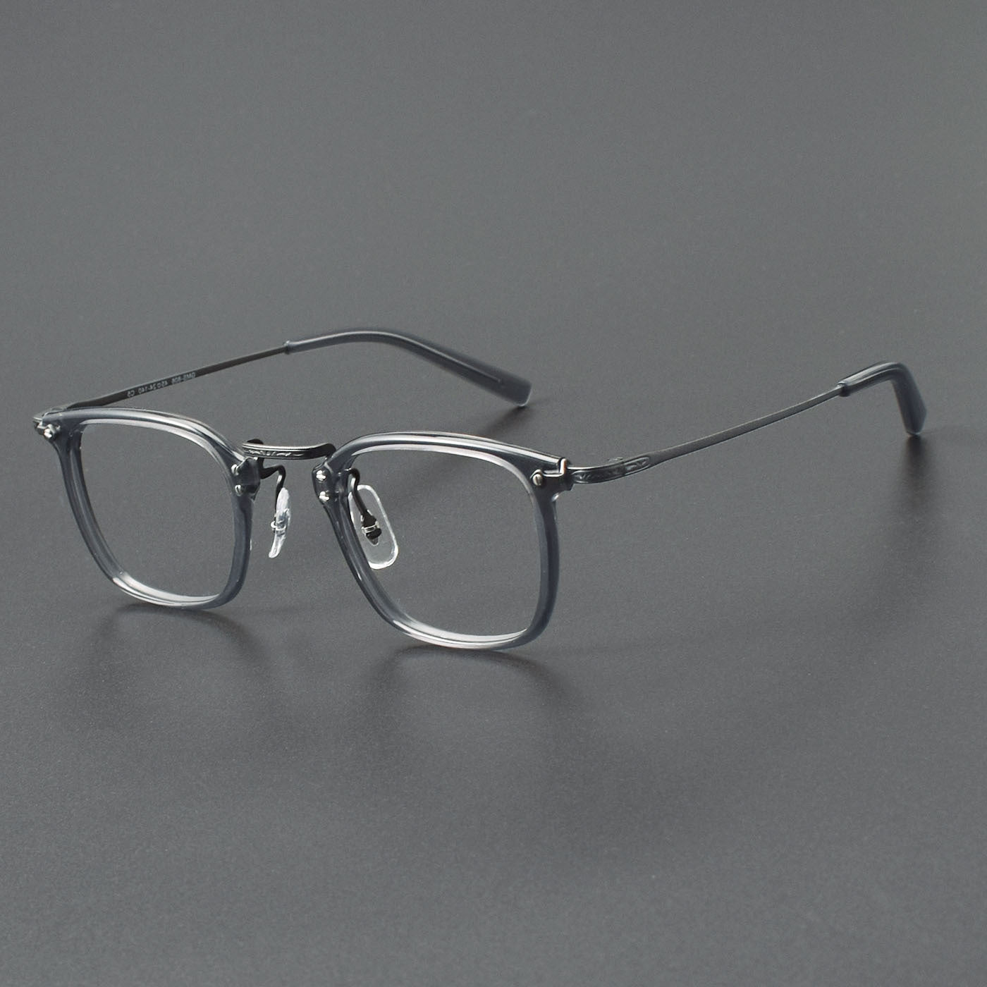 Japanese Designer Small Square Acetate Eyeglasses with Titanium Hinges | Vintage Full Rim Optical Frame EO-806