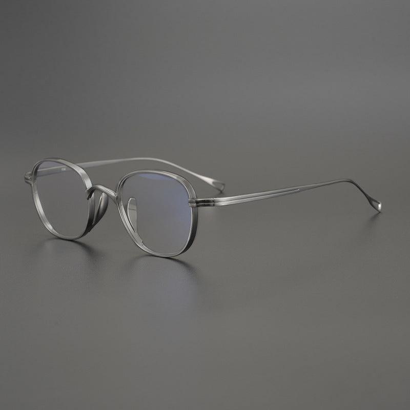 KameManNen Style 114 Pure Titanium Rectangular Eyeglass Frame | Lightweight Full Rim Glasses for High Prescription & Daily Wear