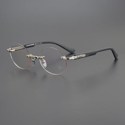 Chrome Hearts-Inspired Deep II rimless square glasses | Japanese Craftsmanship Pure Titanium Square Frames