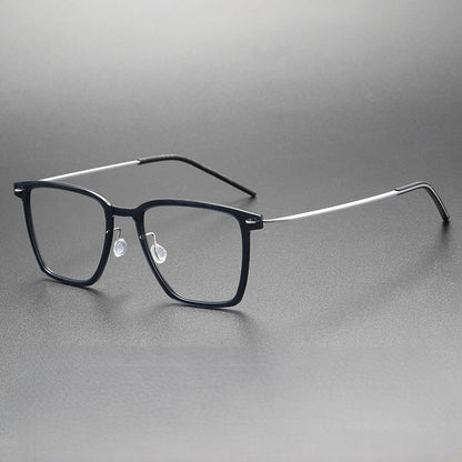 Ultra-Light Square Titanium Eyeglasses – Lindberg Inspired Minimalist Design | Model 6554HS