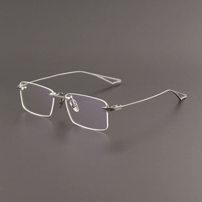 Blade Rimless Square Glasses | Ultra-Light Pure Titanium Designer Optical Frame with Photochromic Lens Option 22-197 - HP eyeglasses