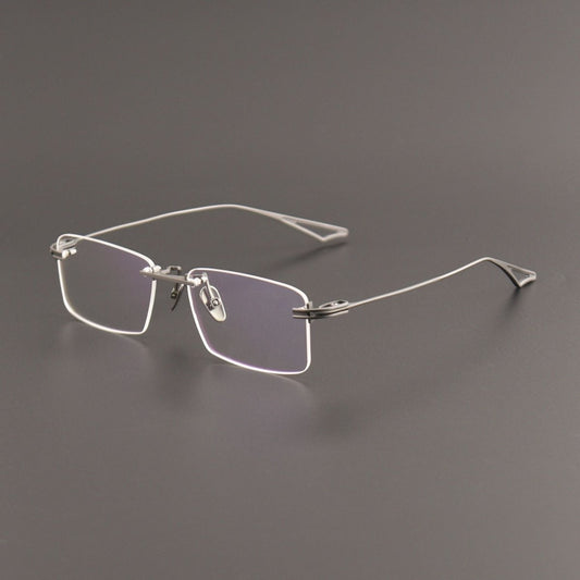 Blade Rimless Square Glasses | Ultra-Light Pure Titanium Designer Optical Frame with Photochromic Lens Option 22-197 - HP eyeglasses