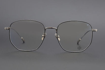 BONE PRONE Chrome Hearts Style Oversized Titanium Glasses – Lightweight Polygon Optical Frame for Men & Women, Blue Light Blocking Eyeglasses - HP eyeglasses