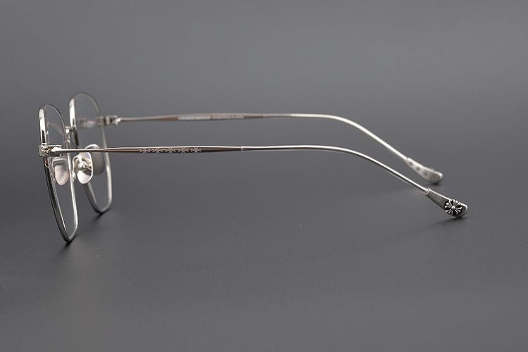 BONE PRONE Chrome Hearts Style Oversized Titanium Glasses – Lightweight Polygon Optical Frame for Men & Women, Blue Light Blocking Eyeglasses - HP eyeglasses