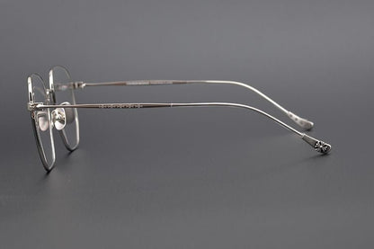 BONE PRONE Chrome Hearts Style Oversized Titanium Glasses – Lightweight Polygon Optical Frame for Men & Women, Blue Light Blocking Eyeglasses - HP eyeglasses