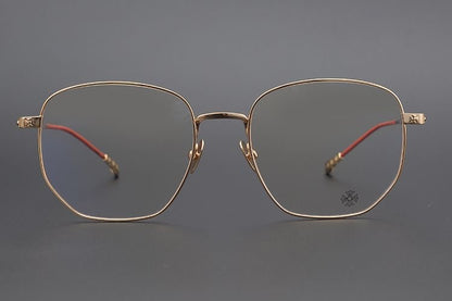 BONE PRONE Chrome Hearts Style Oversized Titanium Glasses – Lightweight Polygon Optical Frame for Men & Women, Blue Light Blocking Eyeglasses - HP eyeglasses