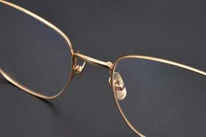 BONE PRONE Chrome Hearts Style Oversized Titanium Glasses – Lightweight Polygon Optical Frame for Men & Women, Blue Light Blocking Eyeglasses - HP eyeglasses