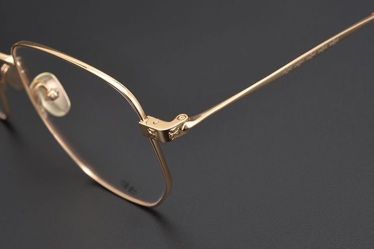 BONE PRONE Chrome Hearts Style Oversized Titanium Glasses – Lightweight Polygon Optical Frame for Men & Women, Blue Light Blocking Eyeglasses - HP eyeglasses