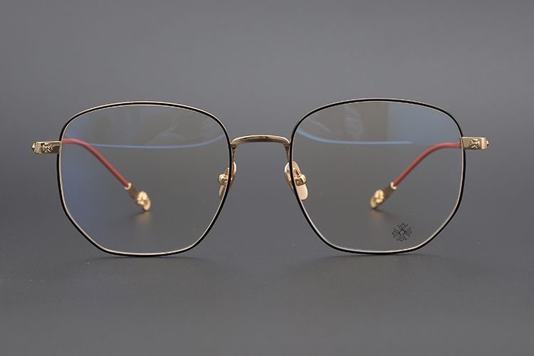 BONE PRONE Chrome Hearts Style Oversized Titanium Glasses – Lightweight Polygon Optical Frame for Men & Women, Blue Light Blocking Eyeglasses - HP eyeglasses