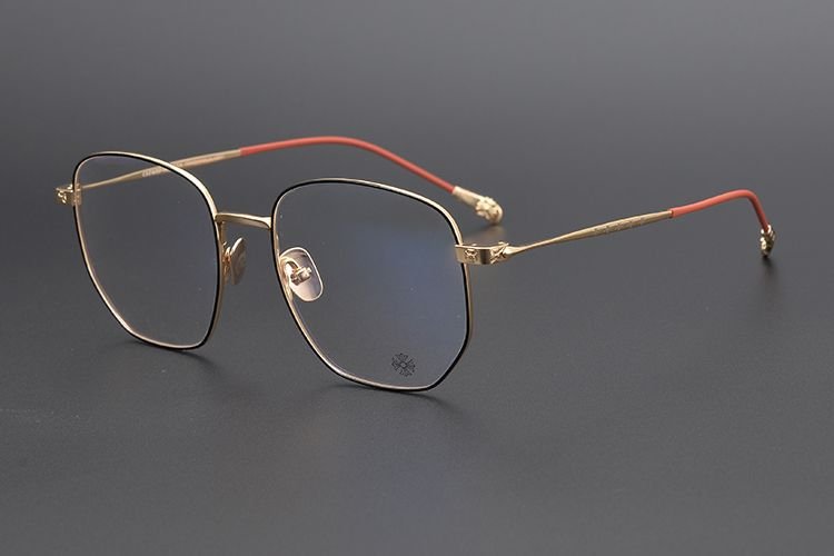 BONE PRONE Chrome Hearts Style Oversized Titanium Glasses – Lightweight Polygon Optical Frame for Men & Women, Blue Light Blocking Eyeglasses - HP eyeglasses