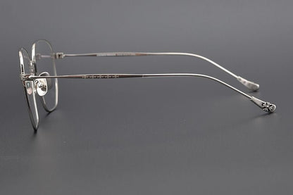 BONE PRONE Chrome Hearts Style Oversized Titanium Glasses – Lightweight Polygon Optical Frame for Men & Women, Blue Light Blocking Eyeglasses - HP eyeglasses