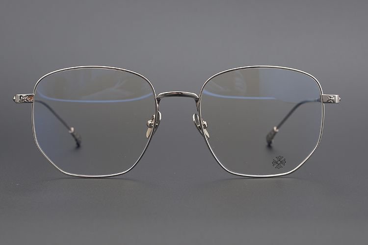BONE PRONE Chrome Hearts Style Oversized Titanium Glasses – Lightweight Polygon Optical Frame for Men & Women, Blue Light Blocking Eyeglasses - HP eyeglasses