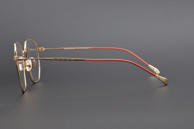 BONE PRONE Chrome Hearts Style Oversized Titanium Glasses – Lightweight Polygon Optical Frame for Men & Women, Blue Light Blocking Eyeglasses - HP eyeglasses