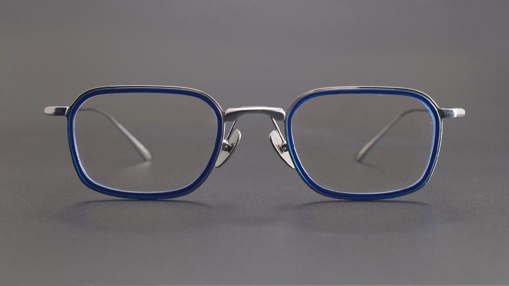 BRADBURY Japanese Retro Square Titanium Glasses - Ultra - Light 17g Full Frame Eyewear - HP eyeglasses
