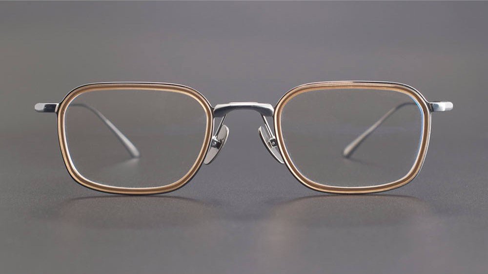 BRADBURY Japanese Retro Square Titanium Glasses - Ultra - Light 17g Full Frame Eyewear - HP eyeglasses