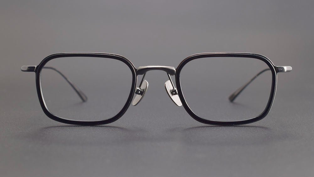 BRADBURY Japanese Retro Square Titanium Glasses - Ultra - Light 17g Full Frame Eyewear - HP eyeglasses