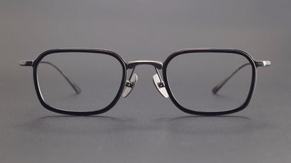 BRADBURY Japanese Retro Square Titanium Glasses - Ultra - Light 17g Full Frame Eyewear - HP eyeglasses