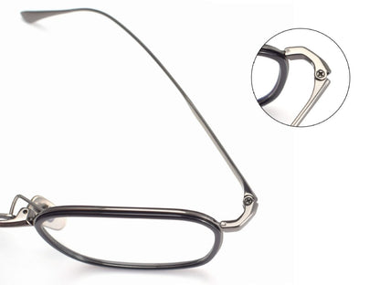 BRADBURY Japanese Retro Square Titanium Glasses - Ultra - Light 17g Full Frame Eyewear - HP eyeglasses