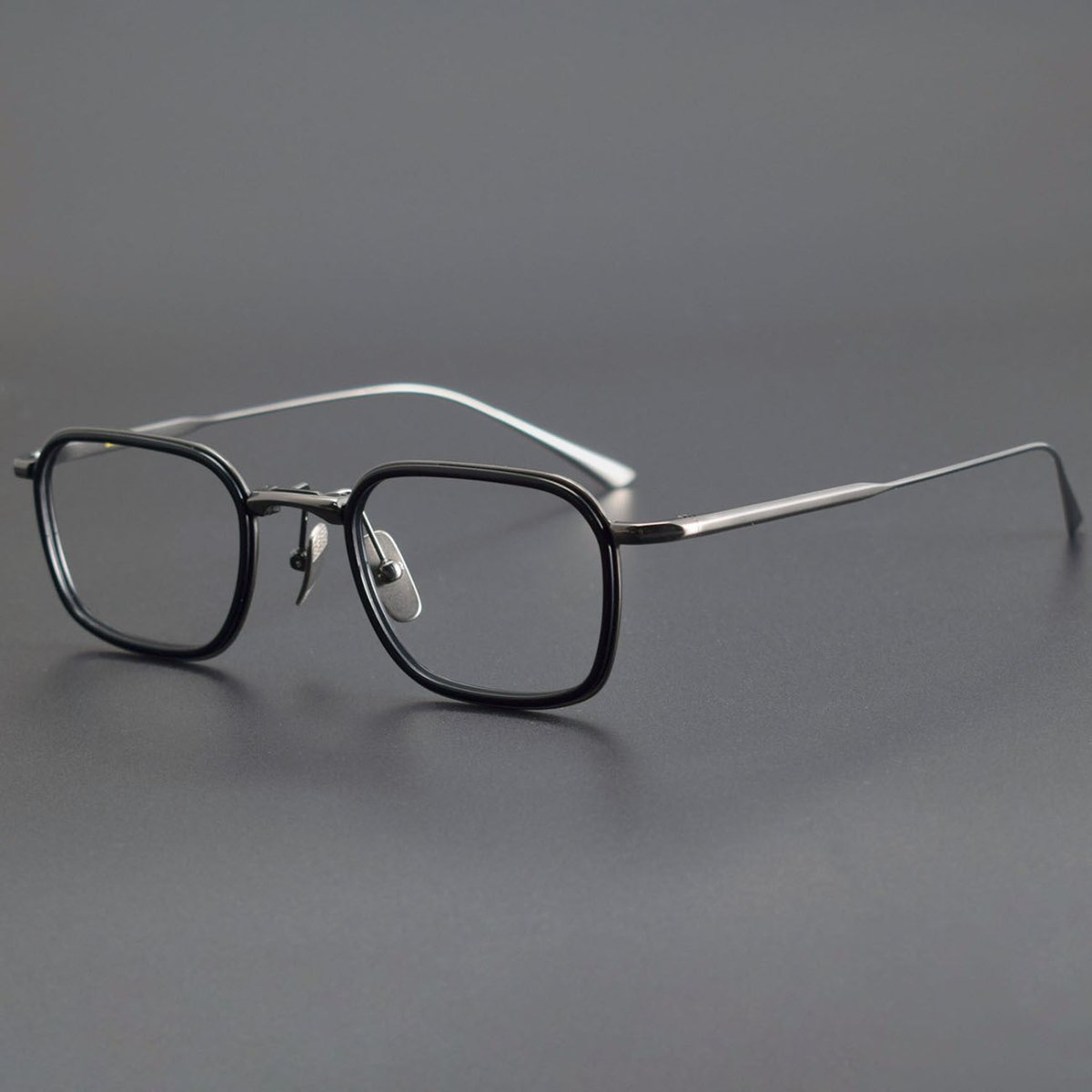 BRADBURY Japanese Retro Square Titanium Glasses - Ultra - Light 17g Full Frame Eyewear - HP eyeglasses