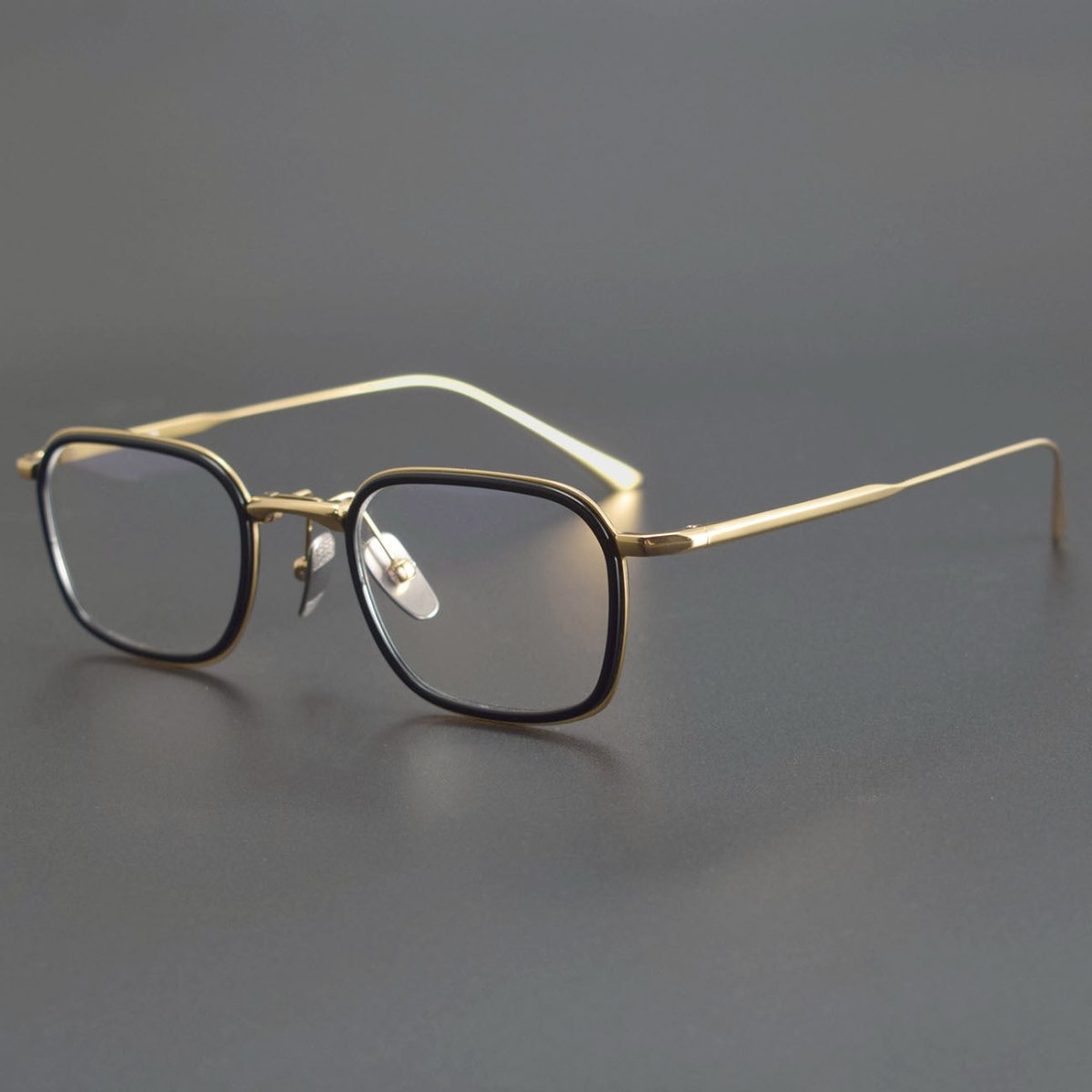 BRADBURY Japanese Retro Square Titanium Glasses - Ultra - Light 17g Full Frame Eyewear - HP eyeglasses