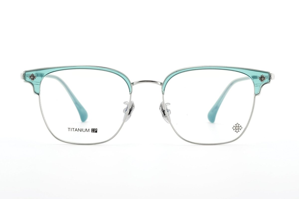 Browline Glasses Frames Men Women Acetate Titanium Eyeglasses Retro Square Designer Browline Optical Glasses CH5529 - HP eyeglasses
