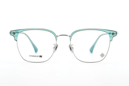 Browline Glasses Frames Men Women Acetate Titanium Eyeglasses Retro Square Designer Browline Optical Glasses CH5529 - HP eyeglasses