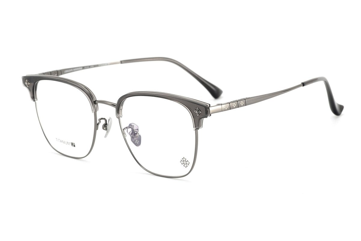 Browline Glasses Frames Men Women Acetate Titanium Eyeglasses Retro Square Designer Browline Optical Glasses CH5529 - HP eyeglasses