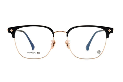 Browline Glasses Frames Men Women Acetate Titanium Eyeglasses Retro Square Designer Browline Optical Glasses CH5529 - HP eyeglasses