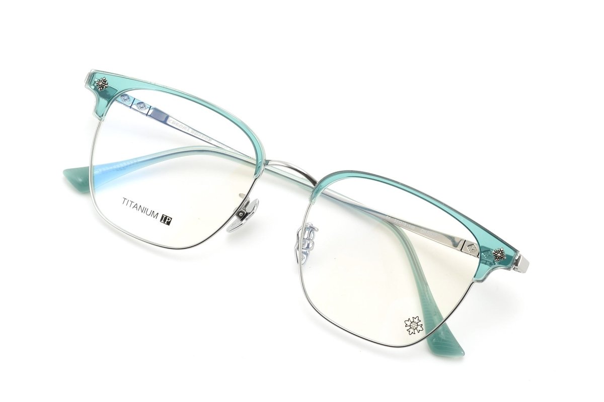 Browline Glasses Frames Men Women Acetate Titanium Eyeglasses Retro Square Designer Browline Optical Glasses CH5529 - HP eyeglasses