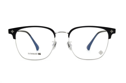 Browline Glasses Frames Men Women Acetate Titanium Eyeglasses Retro Square Designer Browline Optical Glasses CH5529 - HP eyeglasses