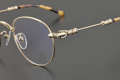 BUBBA Vintage Round Glasses – Gothic Style Full Frame with Blue Light Filter - HP eyeglasses