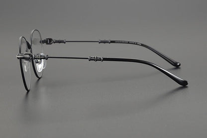 BUBBA Vintage Round Glasses – Gothic Style Full Frame with Blue Light Filter - HP eyeglasses